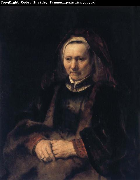 REMBRANDT Harmenszoon van Rijn Portrait of an Elderly Woamn